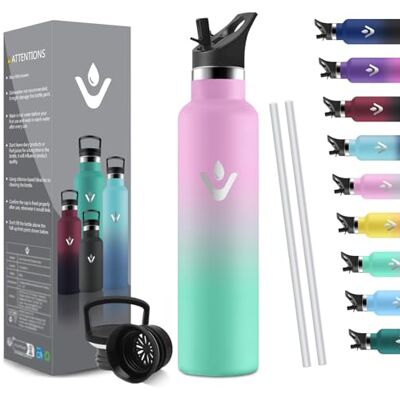 HoneyHolly Vakuum Isolerad Drickflaska i Rostfritt Stål 1000 ml, Bpa-Fri Vattenflaska, Läckagesäker Termosflaska, Kolsyra, Lämplig För Skola, Sport, Cykel, Fitness, Utomhus HoneyHolly Vakuum Isolerad Drickflaska i Rostfritt Stål 1000 ml, Bpa-Fri Vattenflaska, Läckagesäker Termosflaska, Kolsyra, Lämplig För Skola, Sport, Cykel, Fitness, Utomhus
