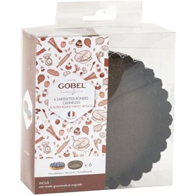 Gobel 282550 låda med 6 minikalkformar, non-stick beläggning Gobel 282550 låda med 6 minikalkformar, non-stick beläggning