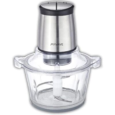 MY WAVE MyWave Mini Chopper MWPC-Min matkvarn 400W kapacitet 1,5 liter glasskålskropp och blad i rostfritt stål MY WAVE MyWave Mini Chopper MWPC-Min matkvarn 400W kapacitet 1,5 liter glasskålskropp och blad i rostfritt stål