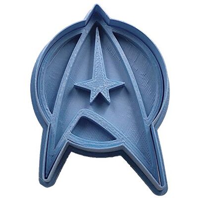 Cuticuter Star Trek Insignia kakskärare, blå, 8 x 7 x 1,5 cm Cuticuter Star Trek Insignia kakskärare, blå, 8 x 7 x 1,5 cm