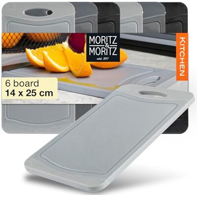 Moritz & Moritz 6 frukostbrädor i plast, 14 x 25 cm, svart, 14 x 25 cm, skärbräda, skärbräda, matbräda av plast, diskmaskinssäker, BPA-fri Moritz & Moritz 6 frukostbrädor i plast, 14 x 25 cm, svart, 14 x 25 cm, skärbräda, skärbräda, matbräda av plast, diskmaskinssäker, BPA-fri