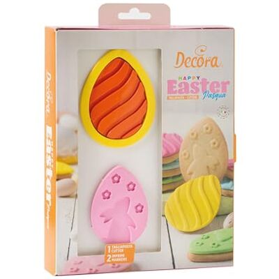 Decora 0255226 3 Pcs Set Easter Plastic Cookie Cutter And Markers Decora 0255226 3 Pcs Set Easter Plastic Cookie Cutter And Markers