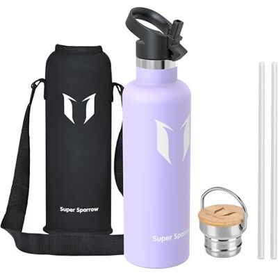 Super Sparrow Vattenflaska Rostfritt Stål Metallflaska Termos Standard Mun 1L Giftfri BPA-Fri Perfekt Som Sportflaska 2 Lock Super Sparrow Vattenflaska Rostfritt Stål Metallflaska Termos Standard Mun 1L Giftfri BPA-Fri Perfekt Som Sportflaska 2 Lock