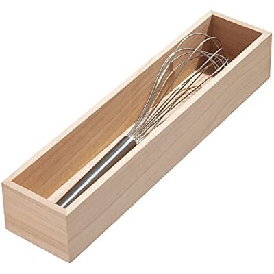 InterDesign iDesign EcoWood lådorganisatör, Paulownia trä kökslåda förvaringsinsats, kökslåda organiserare för bestick och redskap, beige, 38,1 x 8,5 x 6,9 cm InterDesign iDesign EcoWood lådorganisatör, Paulownia trä kökslåda förvaringsinsats, kökslåda organiserare för bestick och redskap, beige, 38,1 x 8,5 x 6,9 cm
