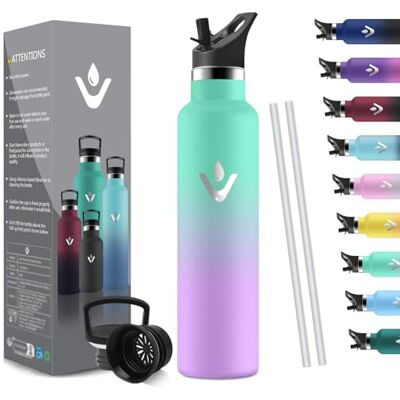 HoneyHolly Vakuum Isolerad Drickflaska i Rostfritt Stål 1000 ml, Bpa-Fri Vattenflaska, Läckagesäker Termosflaska, Kolsyra, Lämplig För Skola, Sport, Cykel, Fitness, Utomhus HoneyHolly Vakuum Isolerad Drickflaska i Rostfritt Stål 1000 ml, Bpa-Fri Vattenflaska, Läckagesäker Termosflaska, Kolsyra, Lämplig För Skola, Sport, Cykel, Fitness, Utomhus