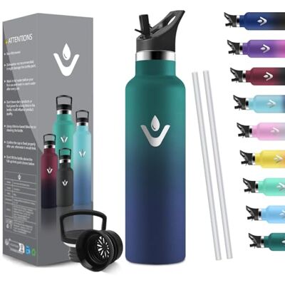 HoneyHolly Vakuum Isolerad Drickflaska i Rostfritt Stål 750 ml, Bpa-Fri Vattenflaska, Läckagesäker Termosflaska, Kolsyra, Lämplig För Skola, Sport, Cykel, Fitness, Utomhus HoneyHolly Vakuum Isolerad Drickflaska i Rostfritt Stål 750 ml, Bpa-Fri Vattenflaska, Läckagesäker Termosflaska, Kolsyra, Lämplig För Skola, Sport, Cykel, Fitness, Utomhus