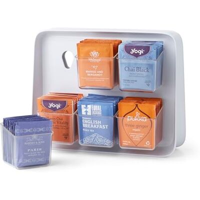 YouCopia Ny TeaStand Tea Organizer, 120-väska, vit YouCopia Ny TeaStand Tea Organizer, 120-väska, vit