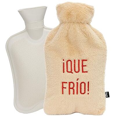 FISURA Varmvattenflaska. 2 L varmvattenflaska. Varmvattenflaska med mjukt lock. Smärtlindringsväska. Tvättbar. (que calor, beige) FISURA Varmvattenflaska. 2 L varmvattenflaska. Varmvattenflaska med mjukt lock. Smärtlindringsväska. Tvättbar. (que calor, beige)