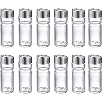Westmark Universalkar, 12 styck, Volym: 40 ml vardera, Glas/Rostfritt Stål, Wien, Silver/Transparent, 650722E2 Westmark Universalkar, 12 styck, Volym: 40 ml vardera, Glas/Rostfritt Stål, Wien, Silver/Transparent, 650722E2