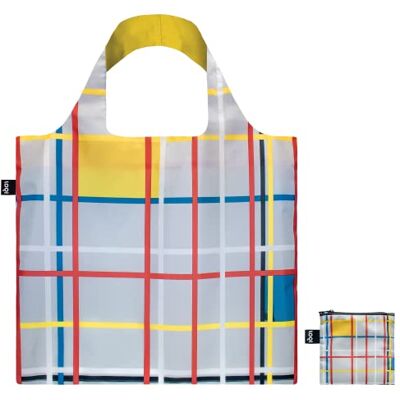 LOQI Museum Piet Mondrian återanvändbar shoppingväska, New York City 3, en storlek, flerfärgad, En storlek, Samtida LOQI Museum Piet Mondrian återanvändbar shoppingväska, New York City 3, en storlek, flerfärgad, En storlek, Samtida