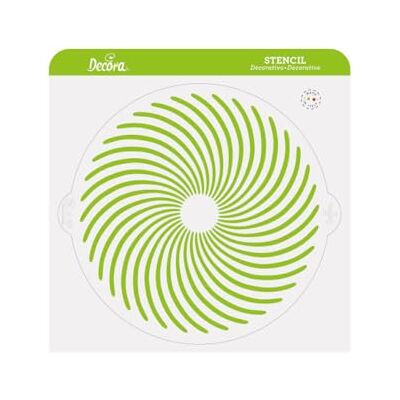 Decora 9270955 dekorativa stenciler, diameter 25 cm i plast för mat, för att göra ritningar på tårtor, godis, kex, tillverkad i Italien Decora 9270955 dekorativa stenciler, diameter 25 cm i plast för mat, för att göra ritningar på tårtor, godis, kex, tillverkad i Italien