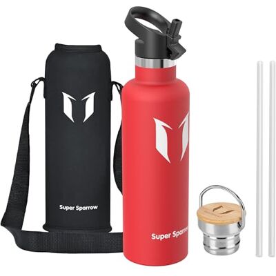 Super Sparrow Vattenflaska Rostfritt Stål Metallflaska Termos Standard Mun 1L Giftfri BPA-Fri Perfekt Som Sportflaska 2 Lock Super Sparrow Vattenflaska Rostfritt Stål Metallflaska Termos Standard Mun 1L Giftfri BPA-Fri Perfekt Som Sportflaska 2 Lock