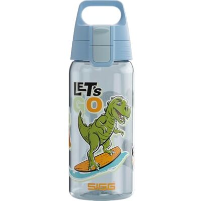Sigg Tritan Renew vattenflaska barn – Total Color ONE Kids Let's Go – lämplig för kolsyrade drycker – diskmaskinssäker – läckagesäker – BPA-fri – sport och skola – Dino – blå – 0,5 l Sigg Tritan Renew vattenflaska barn – Total Color ONE Kids Let's Go – lämplig för kolsyrade drycker – diskmaskinssäker – läckagesäker – BPA-fri – sport och skola – Dino – blå – 0,5 l