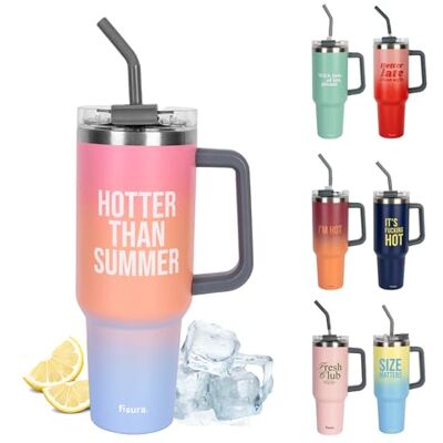 FISURA – Isolerad vattenflaska 1,2 l ”hotter than last summer”. Rosa termoflaska i rostfritt stål. Behåller kyla i 24h och värme i 12h. BPA-fri. Praktiskt sugrör ingår. Storlek: 9,8 cm x 27,8 cm. FISURA – Isolerad vattenflaska 1,2 l ”hotter than last summer”. Rosa termoflaska i rostfritt stål. Behåller kyla i 24h och värme i 12h. BPA-fri. Praktiskt sugrör ingår. Storlek: 9,8 cm x 27,8 cm.