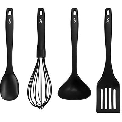 Lurch 240613 Smart Tool Essential Set, kökshjälp tillverkad av 100% BPA-fri platinasilikon med nylonkärna (matlagningssked, spatel, slev och visp) Lurch 240613 Smart Tool Essential Set, kökshjälp tillverkad av 100% BPA-fri platinasilikon med nylonkärna (matlagningssked, spatel, slev och visp)