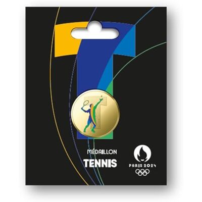 Monnaie de Paris Mini färgglad 34 mm tennismedalj blandad, gul hakblå, 5 cm x 6 cm Monnaie de Paris Mini färgglad 34 mm tennismedalj blandad, gul hakblå, 5 cm x 6 cm