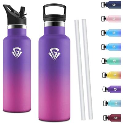 Motswedi Isolerad vattenflaska, 750 ml, isolerad termos, rostfritt stål, termosflaska, isolerad vattenflaska för kallt och varmt vatten, för sport, resor, tiefes purpur och rosa röta Motswedi Isolerad vattenflaska, 750 ml, isolerad termos, rostfritt stål, termosflaska, isolerad vattenflaska för kallt och varmt vatten, för sport, resor, tiefes purpur och rosa röta