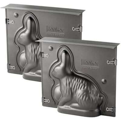 Zenker 2 st påskharen tårtform 3 dimensioner kanin, 3-dimensionell kanin, 3D-form påskharform, stål, teflon, 21,5 x 19 x 6 cm (9917450) Zenker 2 st påskharen tårtform 3 dimensioner kanin, 3-dimensionell kanin, 3D-form påskharform, stål, teflon, 21,5 x 19 x 6 cm (9917450)