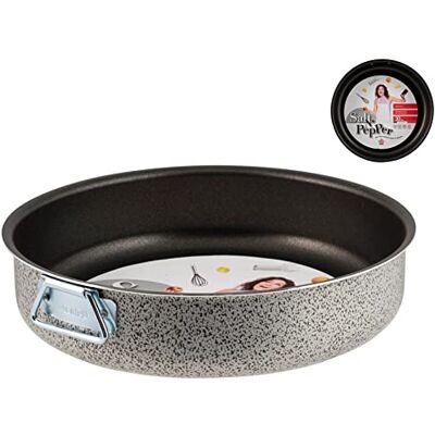 Home Salt Peper kakform med ringar, non-stick beläggning, 22 cm, aluminium, svart/grå Home Salt Peper kakform med ringar, non-stick beläggning, 22 cm, aluminium, svart/grå