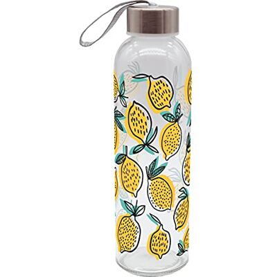 Gedalabels infinite by GEDA LABELS (INFKH) Unisex ungdomsflaska citroner 500 ml glas, färgglad Gedalabels infinite by GEDA LABELS (INFKH) Unisex ungdomsflaska citroner 500 ml glas, färgglad
