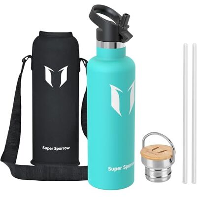 Super Sparrow Vattenflaska Rostfritt Stål Metallflaska Termos Standard Mun 1L Giftfri BPA-Fri Perfekt Som Sportflaska 2 Lock Super Sparrow Vattenflaska Rostfritt Stål Metallflaska Termos Standard Mun 1L Giftfri BPA-Fri Perfekt Som Sportflaska 2 Lock
