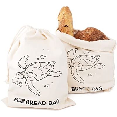 joeji's Kitchen brödväska, set med 2 brödpåsar i bomullstyg för dina bageriprodukter 30 x 40 cm miljövänlig baguetteväska alternativ noll avfall till plast för förvaring av frukt och grönsaker joeji's Kitchen brödväska, set med 2 brödpåsar i bomullstyg för dina bageriprodukter 30 x 40 cm miljövänlig baguetteväska alternativ noll avfall till plast för förvaring av frukt och grönsaker
