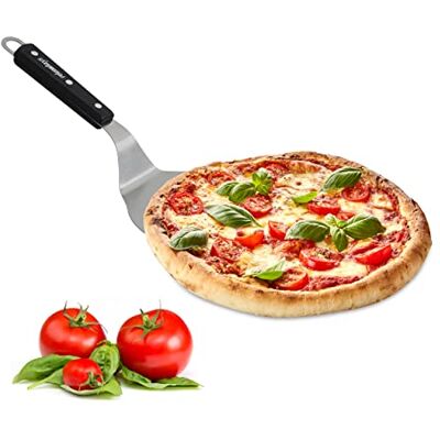 Relaxdays - Pizza Peel - Silver/Black - Stainless Steel Blade Relaxdays - Pizza Peel - Silver/Black - Stainless Steel Blade