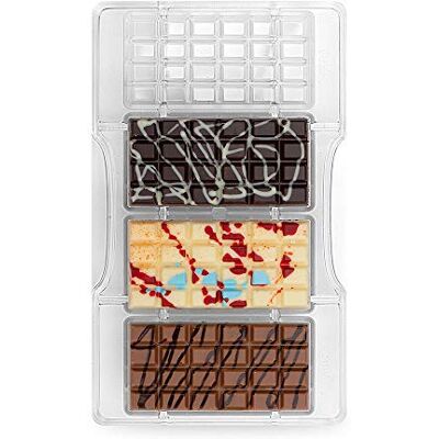 Decora 0050145 Classic Bar Chocolate Mould 4Cav 85X42X10Hmm 200X120X22Hmm Decora 0050145 Classic Bar Chocolate Mould 4Cav 85X42X10Hmm 200X120X22Hmm
