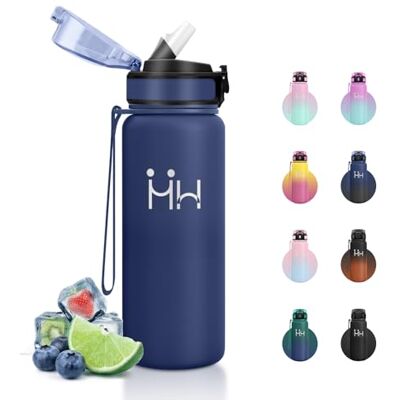 JAPORIA 750 ml vattenflaska i rostfritt stål med droppsäker sugrör, BPA-fri, perfekt för camping och kontor JAPORIA 750 ml vattenflaska i rostfritt stål med droppsäker sugrör, BPA-fri, perfekt för camping och kontor