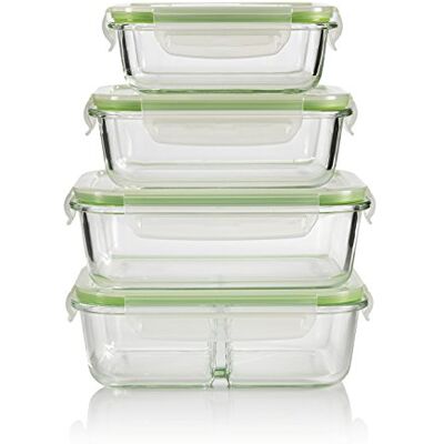 GOURMETmaxx Glasmatlådor för matlagring - 4 storlekar GOURMETmaxx Glasmatlådor för matlagring - 4 storlekar