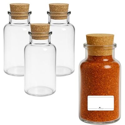 mikken 4 x apoteksglas 300 ml glasflaska med kork inkl. etiketter mikken 4 x apoteksglas 300 ml glasflaska med kork inkl. etiketter