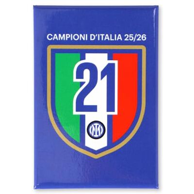 Inter Tryckt Magnet Blå Botten 21:a Scudetto Italienska Champions 25/26 Inter Tryckt Magnet Blå Botten 21:a Scudetto Italienska Champions 25/26