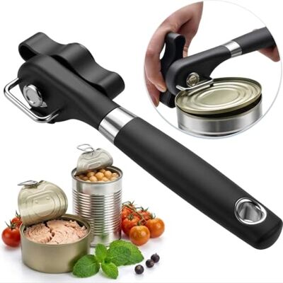 RICK UNCLE Burköppnare manuell med slät kant, burköppnare handhållen, inga vassa kanter med mjuka grepp, matkvalitet rostfritt stål kapsylöppnare, professionell ergonomisk burköppnare för kök och restaurang RICK UNCLE Burköppnare manuell med slät kant, burköppnare handhållen, inga vassa kanter med mjuka grepp, matkvalitet rostfritt stål kapsylöppnare, professionell ergonomisk burköppnare för kök och restaurang
