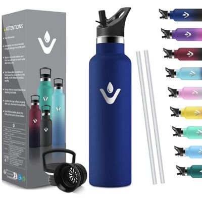 HoneyHolly Vakuum Isolerad Drickflaska i Rostfritt Stål 750 ml, Bpa-Fri Vattenflaska, Läckagesäker Termosflaska, Kolsyra, Lämplig För Skola, Sport, Cykel, Fitness, Utomhus HoneyHolly Vakuum Isolerad Drickflaska i Rostfritt Stål 750 ml, Bpa-Fri Vattenflaska, Läckagesäker Termosflaska, Kolsyra, Lämplig För Skola, Sport, Cykel, Fitness, Utomhus