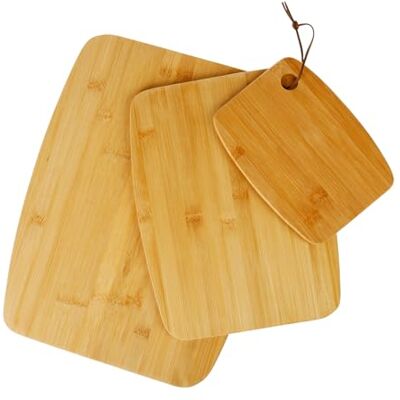 Ambiance Nature 543943 set med 3 skärbrädor i bambu B 19 x 14 cm, B 29 x 22 cm, B 37 x 28 cm perfekt för förrätt, charkuteri, bröd, frukt, ost Ambiance Nature 543943 set med 3 skärbrädor i bambu B 19 x 14 cm, B 29 x 22 cm, B 37 x 28 cm perfekt för förrätt, charkuteri, bröd, frukt, ost