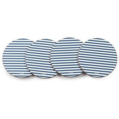 KOALA - 6295RA00 - Blåa ränder - 4-pack - coasters KOALA - 6295RA00 - Blåa ränder - 4-pack - coasters