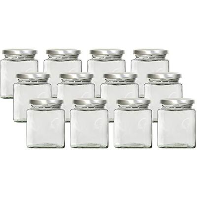 mikken 12 x kryddburkar fyrkantiga glasburkar 212 ml med märkningsetiketter mikken 12 x kryddburkar fyrkantiga glasburkar 212 ml med märkningsetiketter