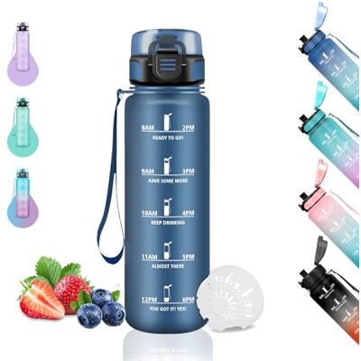 Grsta Vattenflaska, 500 ml, vattenflaska för barn, motiverande vattenflaska, läckagefri, vattenflaska med tidsskala, lätt att rengöra, vattenflaska med tider för att dricka, för skola, kontor, resor, Grsta Vattenflaska, 500 ml, vattenflaska för barn, motiverande vattenflaska, läckagefri, vattenflaska med tidsskala, lätt att rengöra, vattenflaska med tider för att dricka, för skola, kontor, resor,