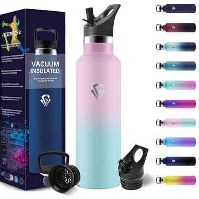 HoneyHolly Vattenflaska I Rostfritt Stål Med Sugrör, 750 ML, Bpa-Fri, Vakuumisolerad Termos, Läckagesäker Dryckesflaska HoneyHolly Vattenflaska I Rostfritt Stål Med Sugrör, 750 ML, Bpa-Fri, Vakuumisolerad Termos, Läckagesäker Dryckesflaska