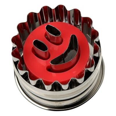 Dr. Oetker Dr.Oetker Linzer Cookie Cutter Smiley, Rostfritt stål, Silver, 5 x 3,5 cm Dr. Oetker Dr.Oetker Linzer Cookie Cutter Smiley, Rostfritt stål, Silver, 5 x 3,5 cm