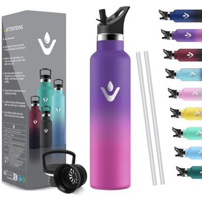 HoneyHolly Vakuum Isolerad Drickflaska i Rostfritt Stål 1000 ml, Bpa-Fri Vattenflaska, Läckagesäker Termosflaska, Kolsyra, Lämplig För Skola, Sport, Cykel, Fitness, Utomhus HoneyHolly Vakuum Isolerad Drickflaska i Rostfritt Stål 1000 ml, Bpa-Fri Vattenflaska, Läckagesäker Termosflaska, Kolsyra, Lämplig För Skola, Sport, Cykel, Fitness, Utomhus
