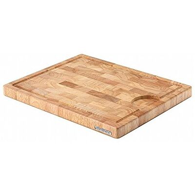 Continenta Mosaik-tallriksbräda med spår för köttjuice, skärbräda och köksbräda av gummi pannträ, storlek: 37 x 29 x 2,7 cm Continenta Mosaik-tallriksbräda med spår för köttjuice, skärbräda och köksbräda av gummi pannträ, storlek: 37 x 29 x 2,7 cm