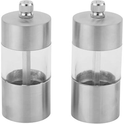 Salter BW11840EU7 Salt and Pepper Grinder Set – Mini Seasoning Mills, Pepparcorn Kitchen Mill Set, justerbar keramisk slipningsmekanism för att fina, akrylfönster, manuell vridning för att slipa, Salter BW11840EU7 Salt and Pepper Grinder Set – Mini Seasoning Mills, Pepparcorn Kitchen Mill Set, justerbar keramisk slipningsmekanism för att fina, akrylfönster, manuell vridning för att slipa,