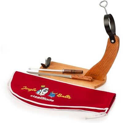 Steelblade Gondola Jamonero + uxumusu skinka + Jamonero och Chaira kniv Jamonero hållare tillverkad i Spanien Steelblade Gondola Jamonero + uxumusu skinka + Jamonero och Chaira kniv Jamonero hållare tillverkad i Spanien