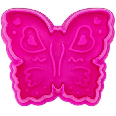 Städter Stadster prägling fjäril med matare, livsmedelssäker plast, 6 cm, rosa, diskmaskinssäker, 16933 Städter Stadster prägling fjäril med matare, livsmedelssäker plast, 6 cm, rosa, diskmaskinssäker, 16933