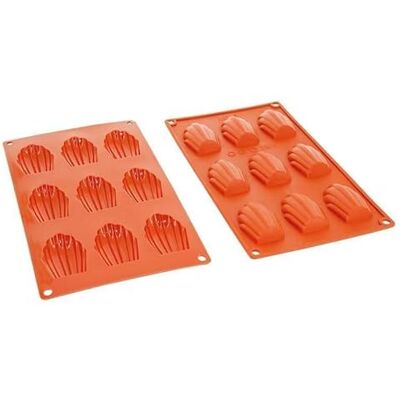 Déco Relief Silikonform 9 Madeleines 6,8 x 4,5 x 1,7 cm bakform professionell utrustning Déco Relief Silikonform 9 Madeleines 6,8 x 4,5 x 1,7 cm bakform professionell utrustning