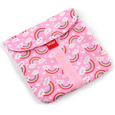 Tatay Återanvändbar Smörgåspåse, 18x0,3x18 Cm, Urban Food Textil Pocket Praktisk Återanvändbar Vattentätt Innerfoder i PEVA Justerbar Smörgåspåse med Kardborre BPA-Fritt, Rosa Tatay Återanvändbar Smörgåspåse, 18x0,3x18 Cm, Urban Food Textil Pocket Praktisk Återanvändbar Vattentätt Innerfoder i PEVA Justerbar Smörgåspåse med Kardborre BPA-Fritt, Rosa