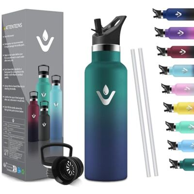 HoneyHolly Vakuum Isolerad Vattenflaska i Rostfritt Stål 500 ml, Bpa-Fri Vattenflaska, Läckagesäker Termosflaska, Kolsyra, Lämplig För Skola, Sport, Cykel, Fitness, Utomhus HoneyHolly Vakuum Isolerad Vattenflaska i Rostfritt Stål 500 ml, Bpa-Fri Vattenflaska, Läckagesäker Termosflaska, Kolsyra, Lämplig För Skola, Sport, Cykel, Fitness, Utomhus