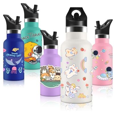 Vikastar Vikaster termos med sugrör, håller 12 timmar. varmt, 24 timmar Kall, termosflaska barn 350 ml, BPA-fri, vattenflaska rostfritt stål tillhör barn, skolor, cyklister, gym, sport med mera Vikastar Vikaster termos med sugrör, håller 12 timmar. varmt, 24 timmar Kall, termosflaska barn 350 ml, BPA-fri, vattenflaska rostfritt stål tillhör barn, skolor, cyklister, gym, sport med mera