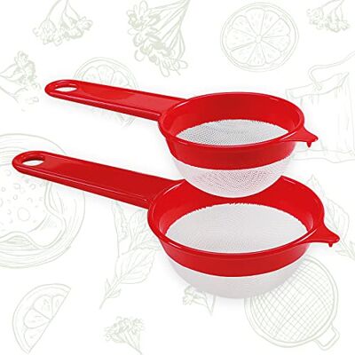 COSMOPLAST 2 kökssilar diameter 8 och 10 cm, fint nylonnät. 100% Tillverkad i Italien COSMOPLAST 2 kökssilar diameter 8 och 10 cm, fint nylonnät. 100% Tillverkad i Italien